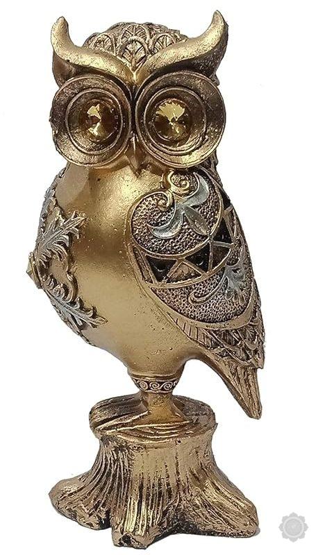 Owl Feng Shui Shubh Sanket Vastu Polyresin Magic Showpiece