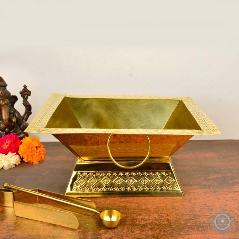 Havan Kund Copper With Stand
