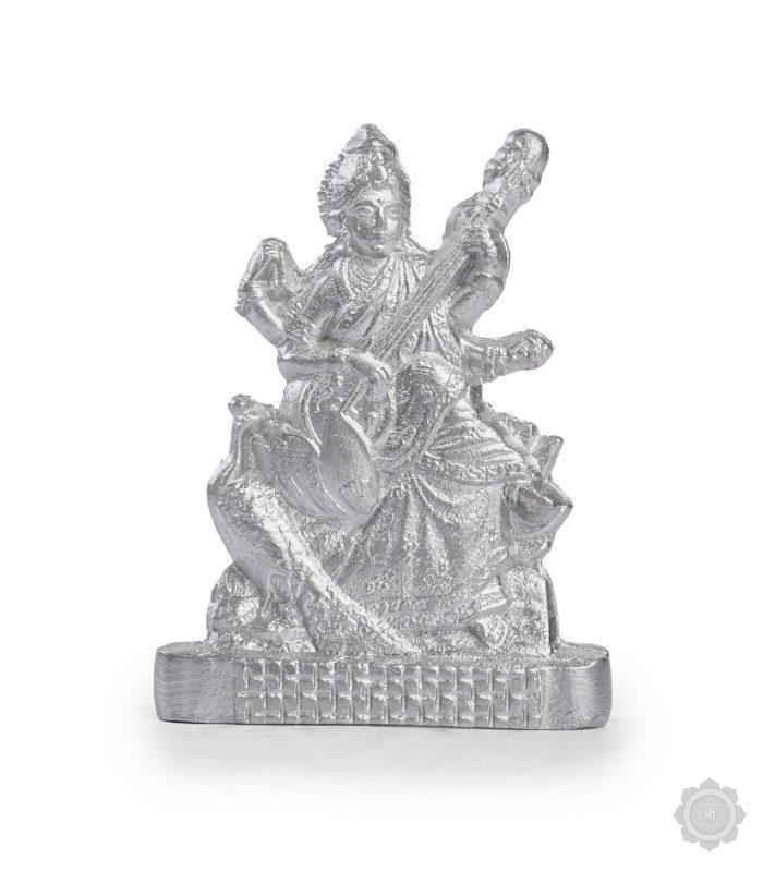 Siddh Energized 100% Original Parad  Mercury Goddess Saraswati  Saraswati With Veena
