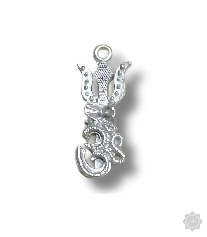 Trishakti Parad Om & Trishul Pendant  Shiv