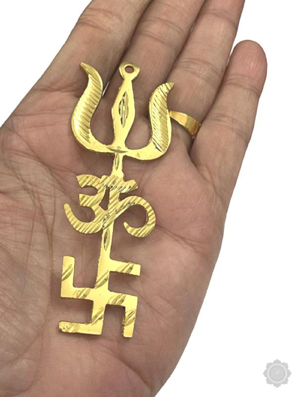 Trishakti Yantra In Pure Brass