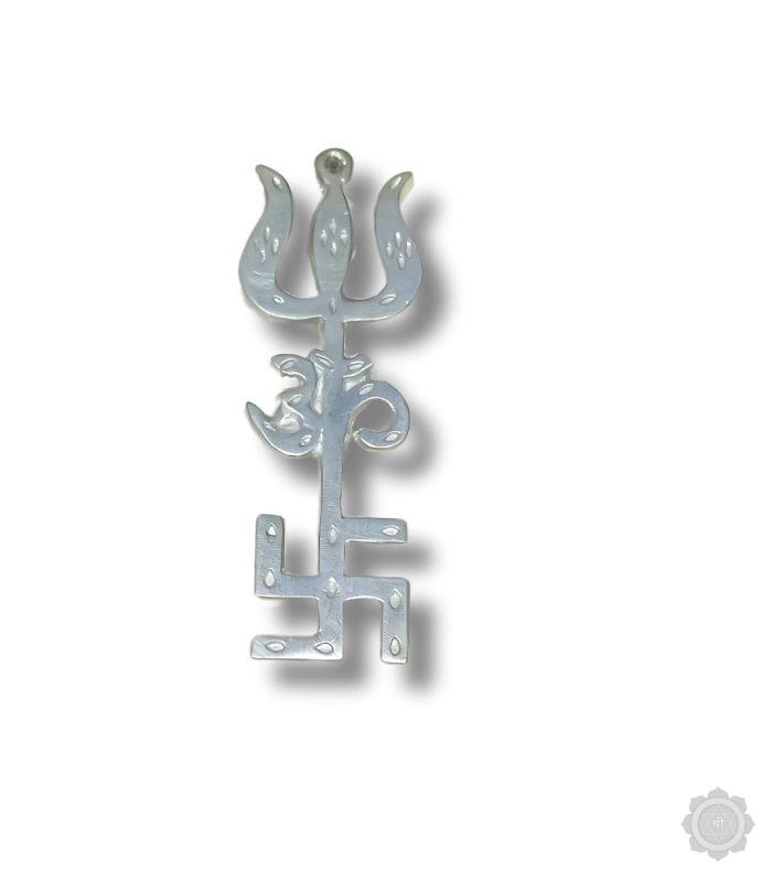 Original Parad Trishakti Yantra (Trishul, Om, Swastik)