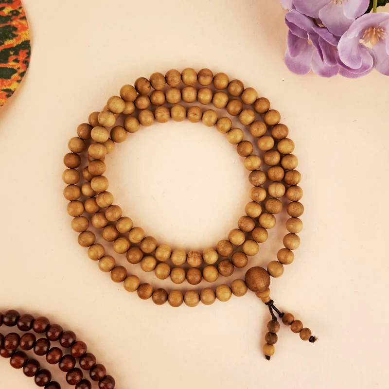 White Chandan Jaap Mala