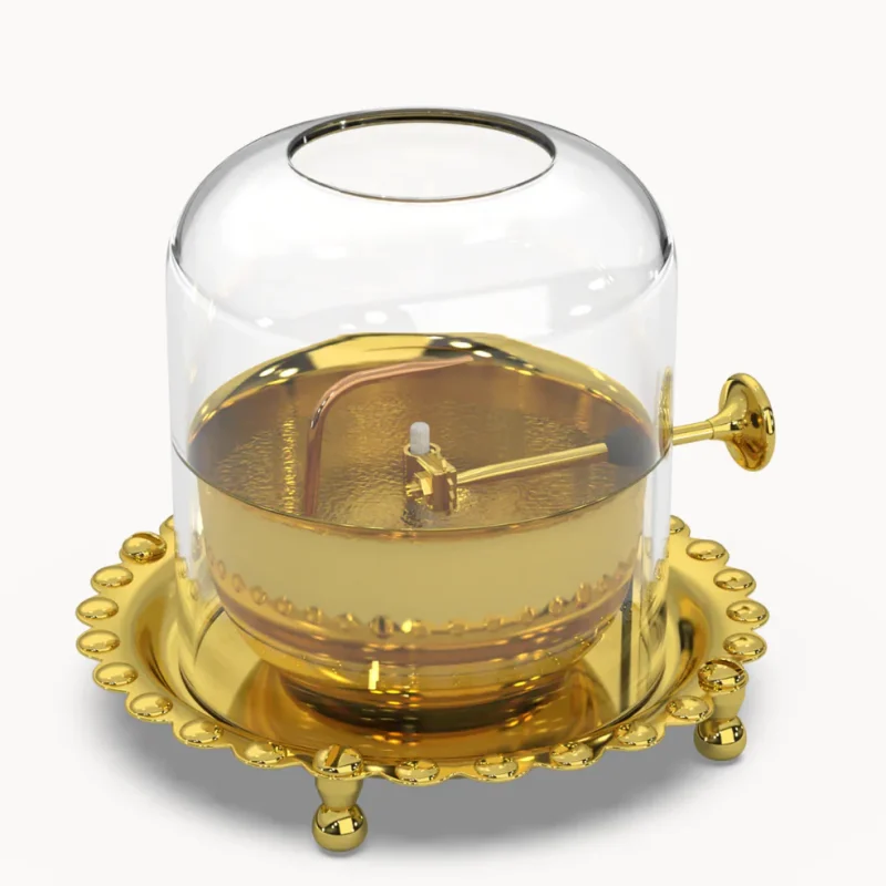 Akhand Jyoti Diya With Wick Lifting Screw Lever