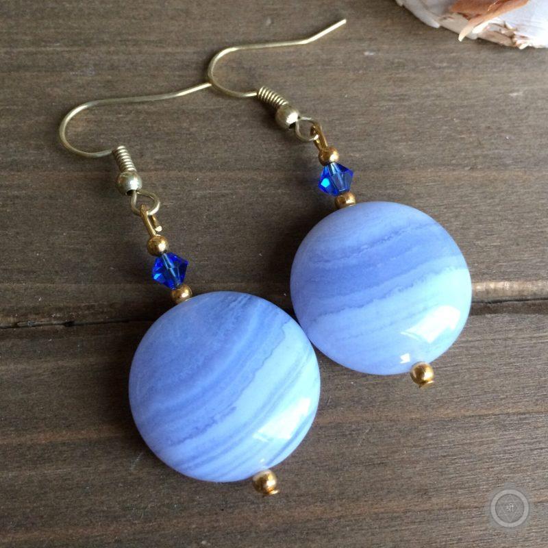 Blue Lace Agate Earring's