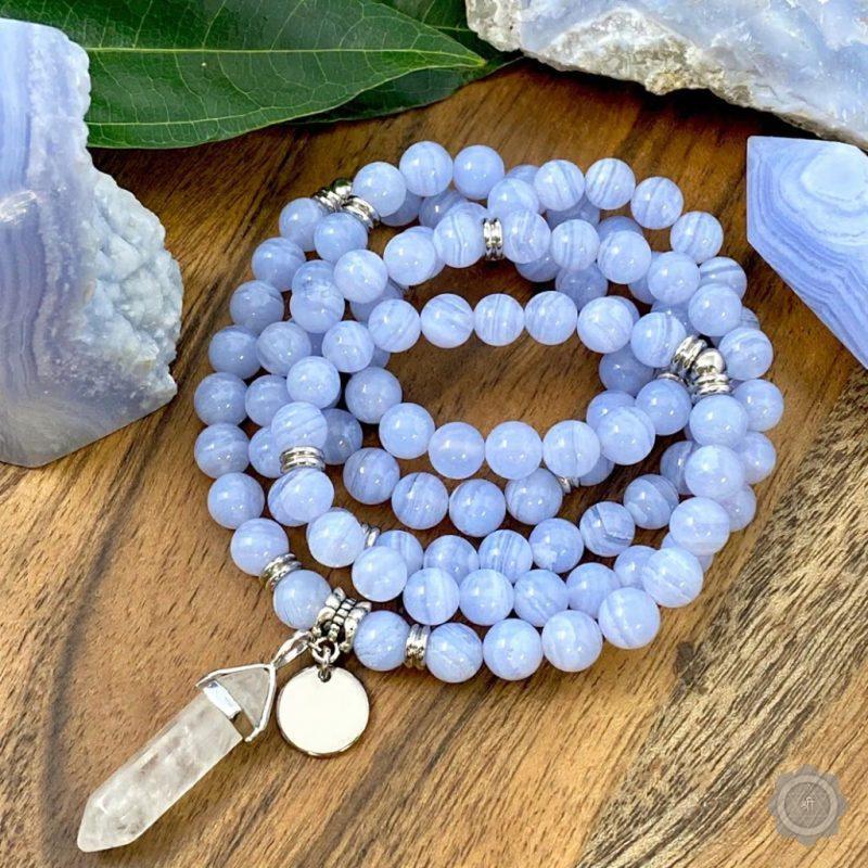 Blue Lace Agate Mala