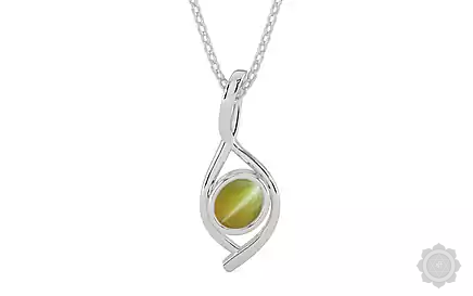 Sterling Silver Cat's Eye Pendant Limited Quality (P1)