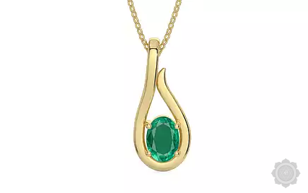 Ashtadhatu Emerald Pendant Rare Quality (P9)