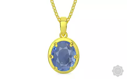 Panchdhatu Ceylon Blue Sapphire Pendant Prime Quality (P8)