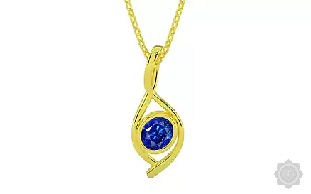 Panchdhatu Ceylon Blue Sapphire Pendant Rare Quality (P1)