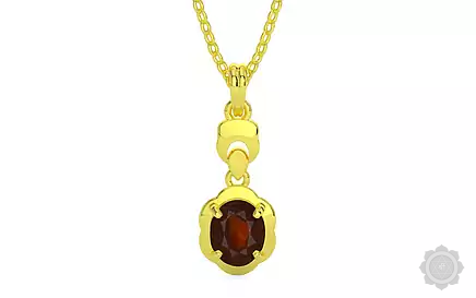 Panchdhatu Hessonite (Gomed) Garnet Pendant Fine Quality (P6)