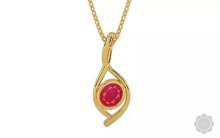 Gold Ruby Pendant Prime Quality (P1)