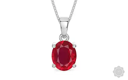 Sterling Silver Ruby Pendant Rare Quality (P10)