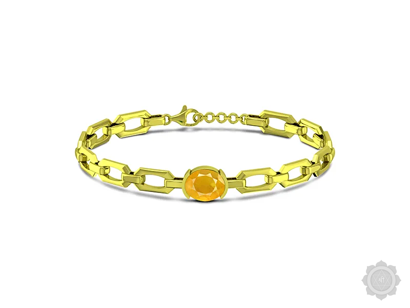 Yellow Sapphire Panchdhatu Bracelet (B5)