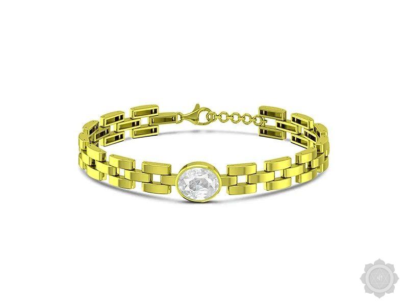 White Sapphire Panchdhatu Bracelet (B3)