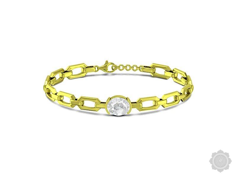 White Sapphire Panchdhatu Bracelet (B5)