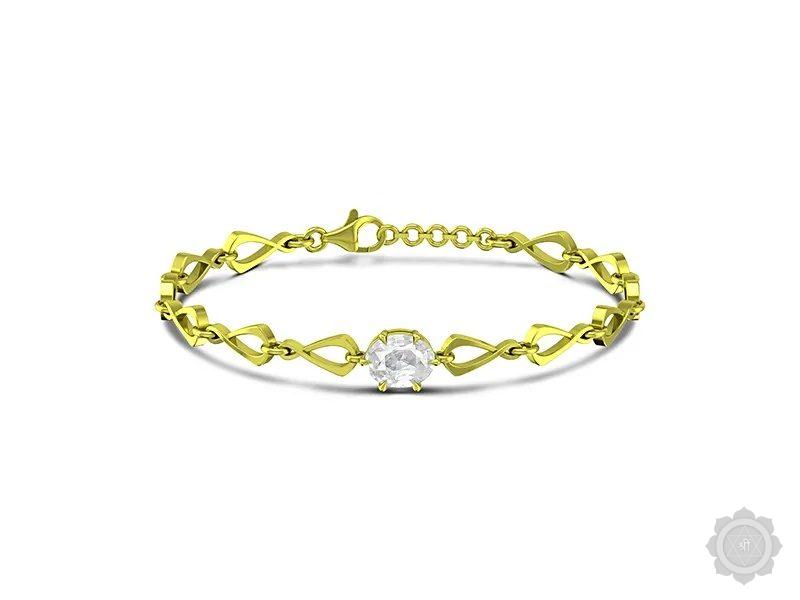 White Sapphire Panchdhatu Bracelet (B12)