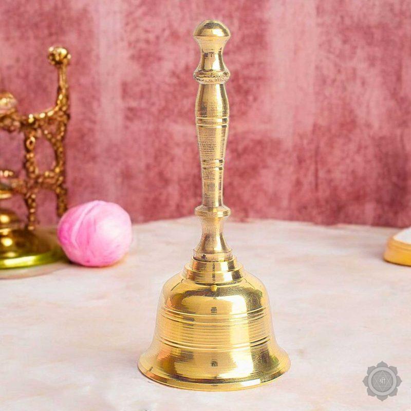 Brass Round Linning Puja Bell