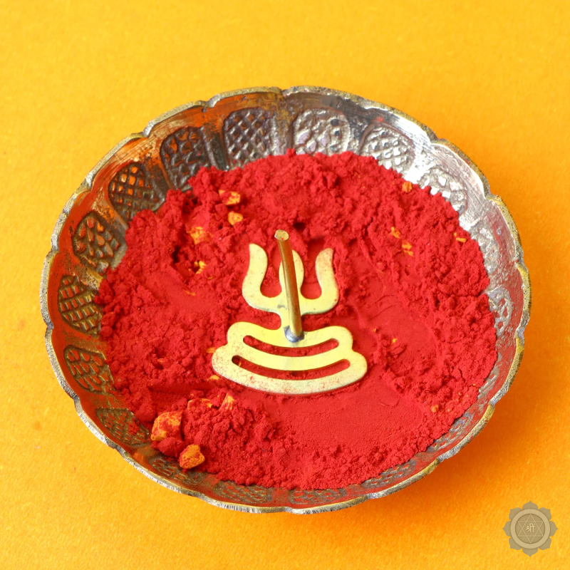 Brass Trishul Tilak Stamp Deity Ornament