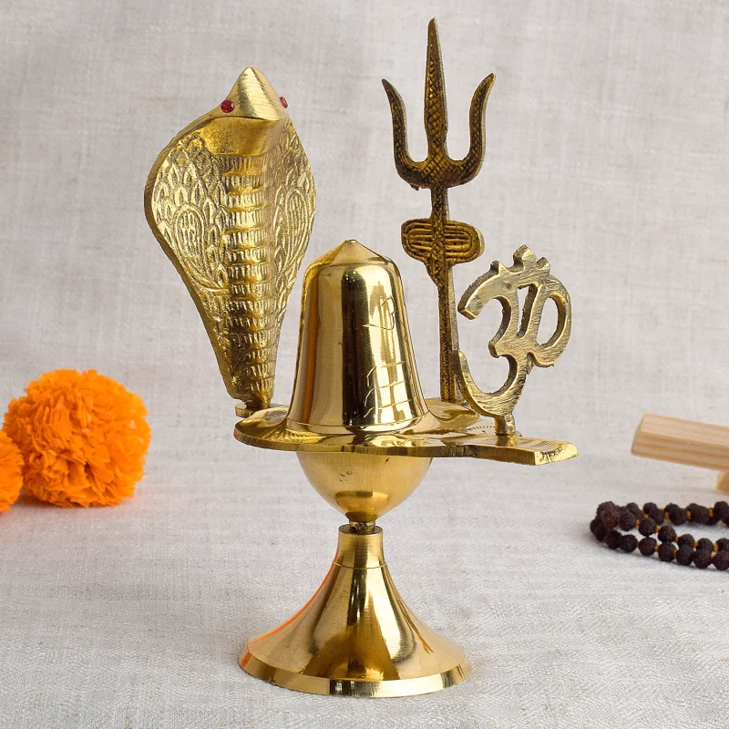 Charming Pure Brass Shivling