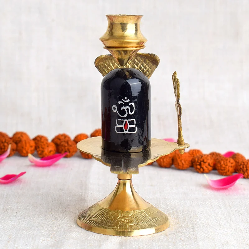 Divine Brass Shivling Idol