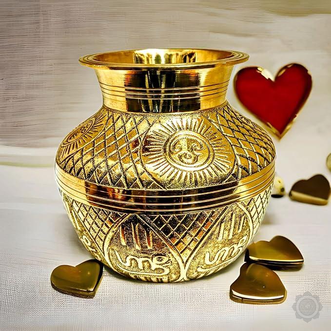 Golden Brass Puja Kalash