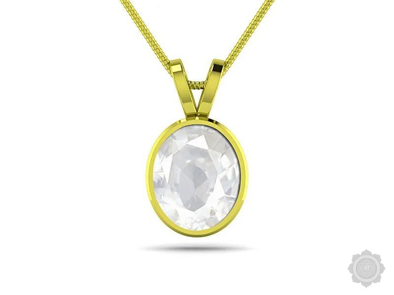 White Sapphire Panchdhatu Pendant (D1)