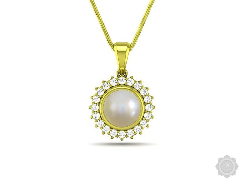 Pearl (Moti) Panchdhatu Pendant (DP4)