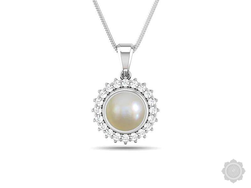Pearl (Moti) Sterling Silver Pendant (DP4)
