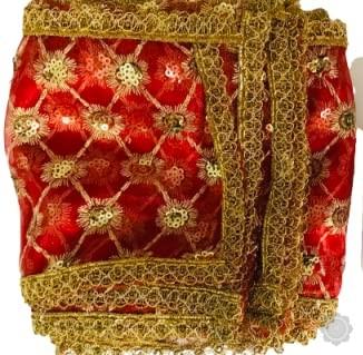 Red Mata Chunri (Sitara work and golden lace