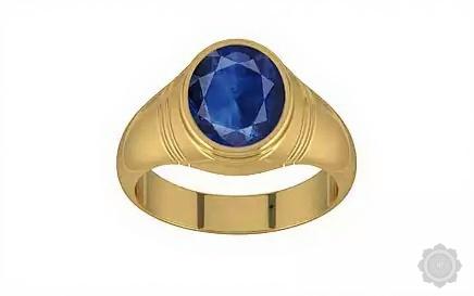 Gold Thailand Blue Sapphire Ring Fine Quality (R7)