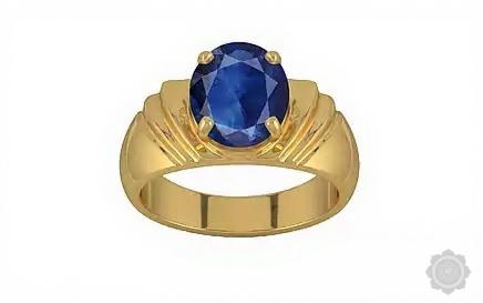 Gold Thailand Blue Sapphire Ring Limited Quality (R4)