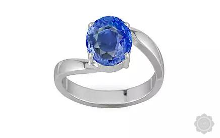 Sterling Silver Ceylon Blue Sapphire Ring Limited Quality (R2)