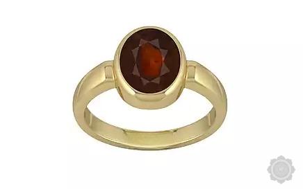 Ashtadhatu Hessonite (Gomed) Garnet Ring Fine Quality (R6)