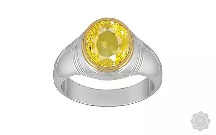 Gold Cap Ceylon Yellow Sapphire Ring Limited Quality (R7)