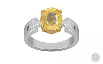 Gold Collet Ceylon Yellow Sapphire Ring Prime Quality (R8)