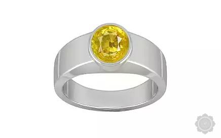 Sterling Silver Yellow Sapphire Ring Limited Quality (R10)