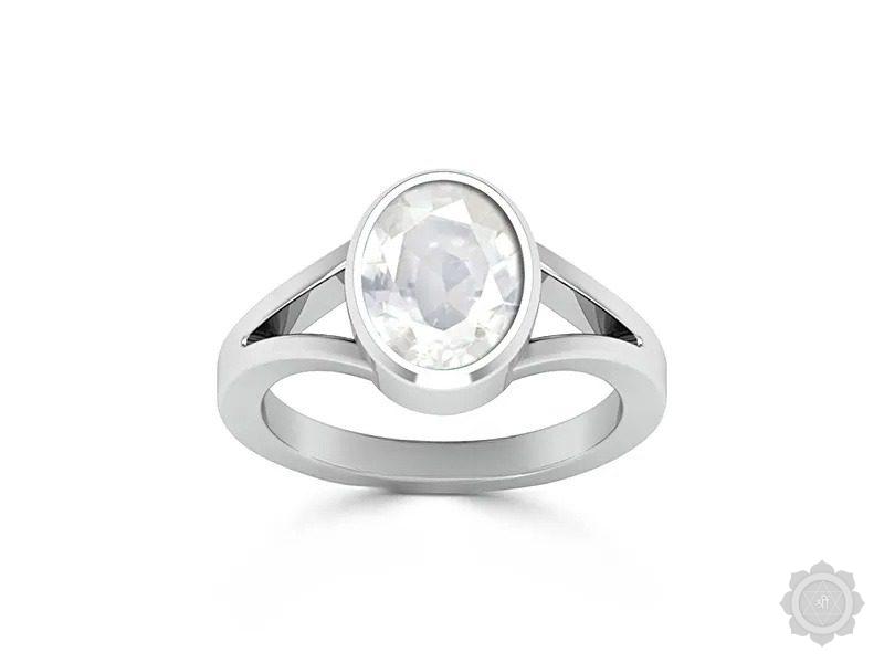 White Sapphire Sterling Silver Ring (A2)