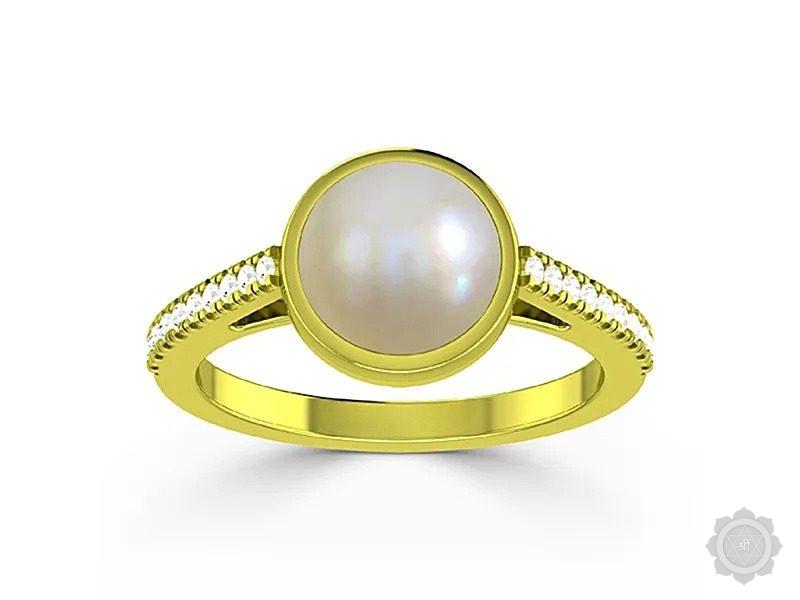 Pearl (Moti) Panchdhatu Ring (AP8)