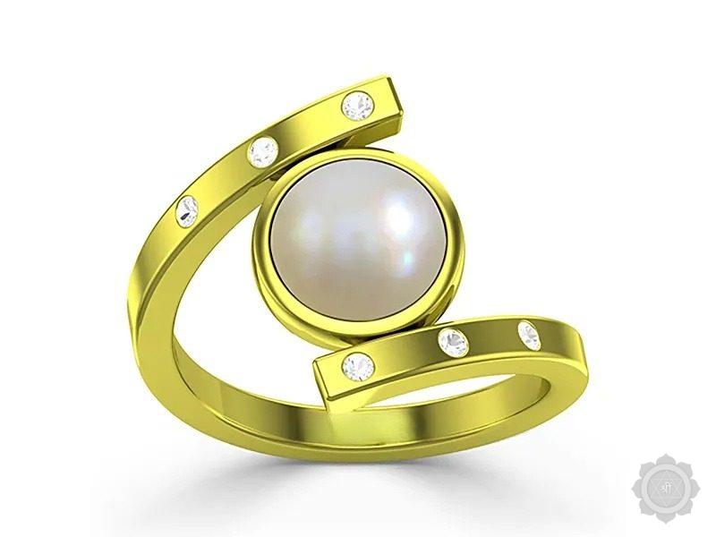Pearl (Moti) Panchdhatu Ring (AP10)