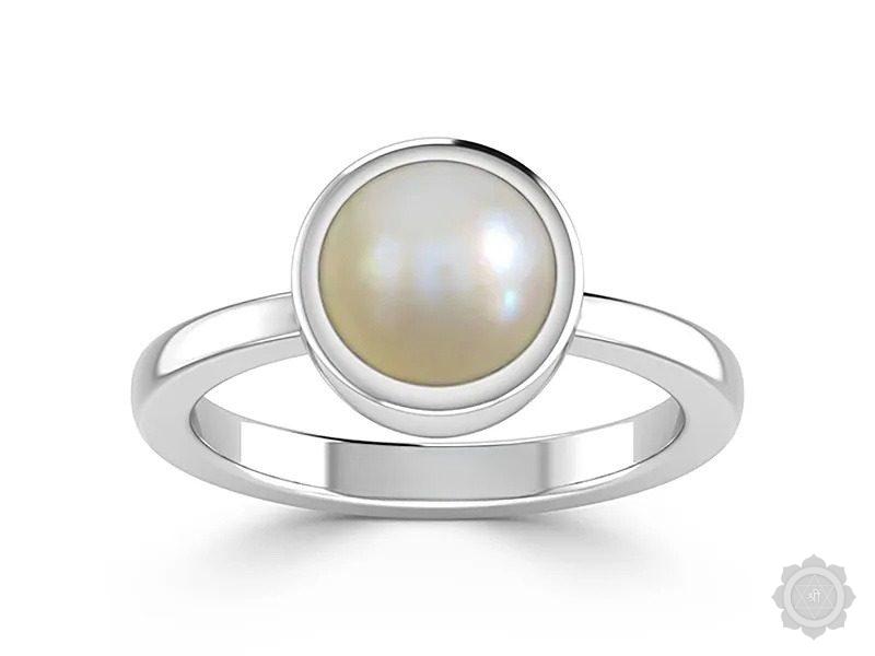 Pearl (Moti) Sterling Silver Ring (AP1)