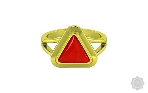 Red Coral (Moonga) Panchdhatu Ring (AC2)