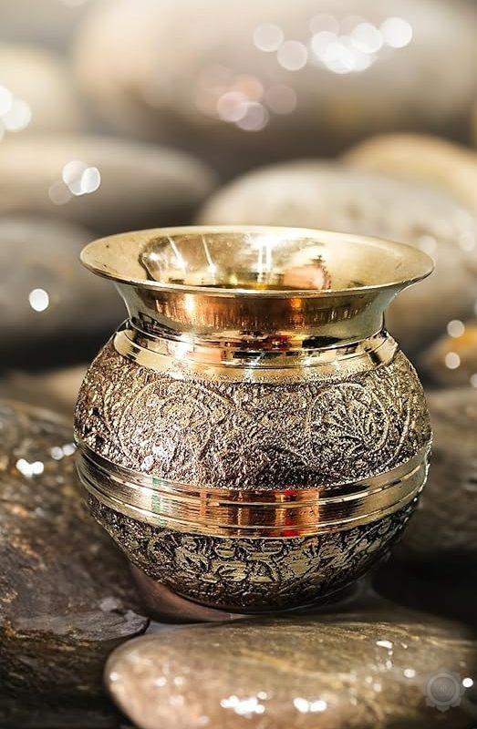 Sanskriti Decor Pure Brass Lota Kalash Puja