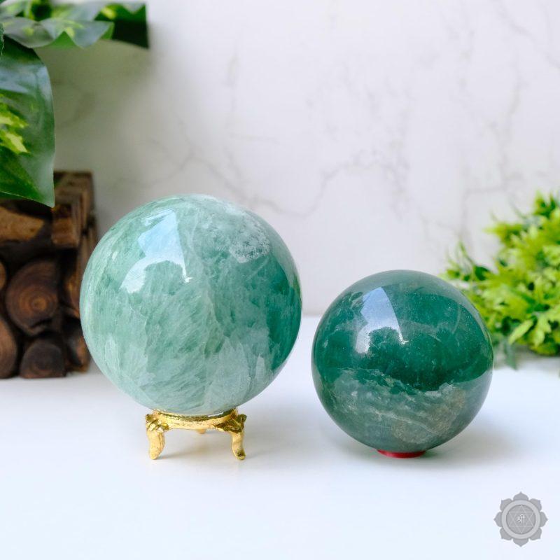Green Fluorite Stone Ball